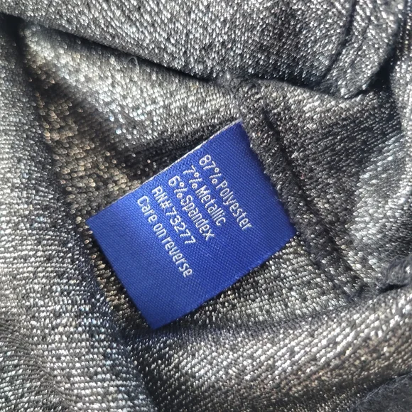 APT. 9 Ponte Stretch Knit Jacket Shine Plaid L NWT Black & Silver - Picture 12 of 16